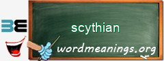 WordMeaning blackboard for scythian